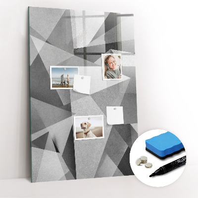 Magnetisch memobord van glas voor aan de muur Geometrische abstractie
