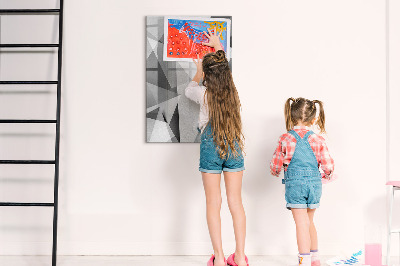 Magnetisch memobord van glas voor aan de muur Geometrische abstractie