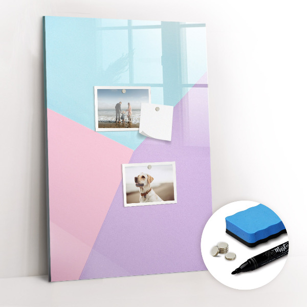 Glazen magneetbord met decoratieve print Pastelpatroon