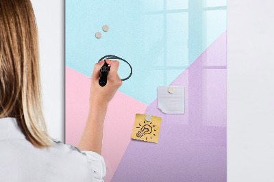 Glazen magneetbord met decoratieve print Pastelpatroon