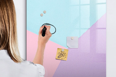 Glazen magneetbord met decoratieve print Pastelpatroon