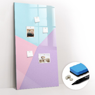 Glazen magneetbord met decoratieve print Pastelpatroon