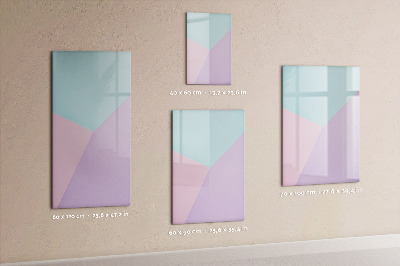 Glazen magneetbord met decoratieve print Pastelpatroon