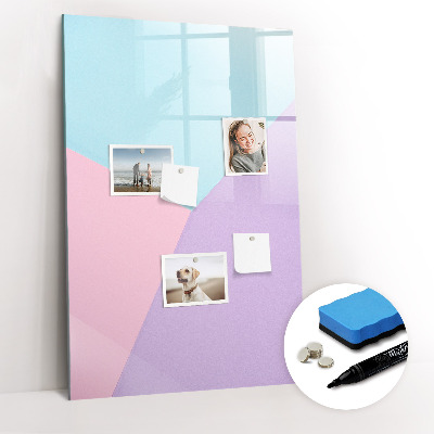 Glazen magneetbord met decoratieve print Pastelpatroon