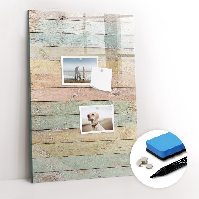 Glazen magneetbord met decoratieve print Pastelborden