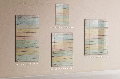 Glazen magneetbord met decoratieve print Pastelborden