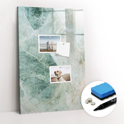 Wandbord van glas magnetisch en uitwisbaar Steenmarmer