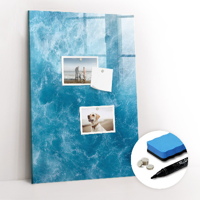 Magnetisch memobord van glas voor aan de muur Water, zee, oceaan
