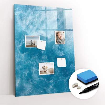 Magnetisch memobord van glas voor aan de muur Water, zee, oceaan