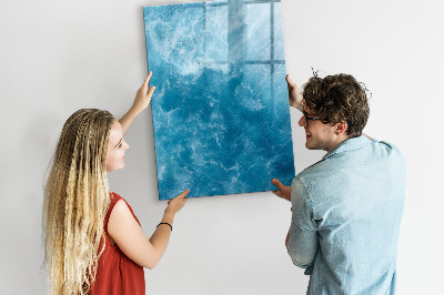 Magnetisch memobord van glas voor aan de muur Water, zee, oceaan