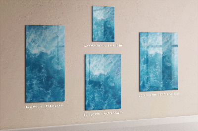 Magnetisch memobord van glas voor aan de muur Water, zee, oceaan