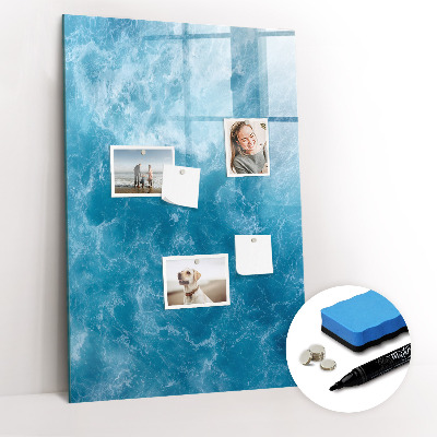 Magnetisch memobord van glas voor aan de muur Water, zee, oceaan