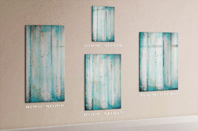 Wandbord van glas magnetisch en uitwisbaar Vintage hout