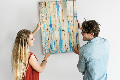 Magnetisch memobord van glas voor aan de muur Verouderd hout