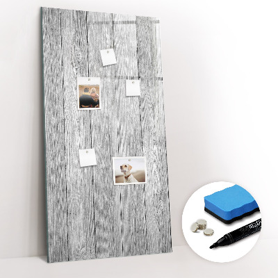 Magnetisch memobord van glas voor aan de muur Houten planken