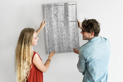 Magnetisch memobord van glas voor aan de muur Houten planken
