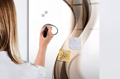 Glazen magneetbord met decoratieve print Golfabstractie