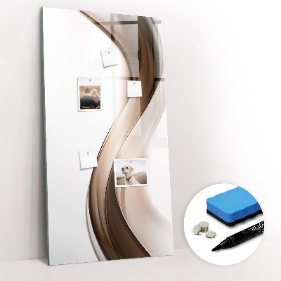 Glazen magneetbord met decoratieve print Golfabstractie