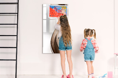 Glazen magneetbord met decoratieve print Golfabstractie