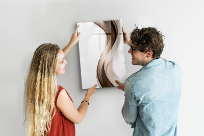 Glazen magneetbord met decoratieve print Golfabstractie