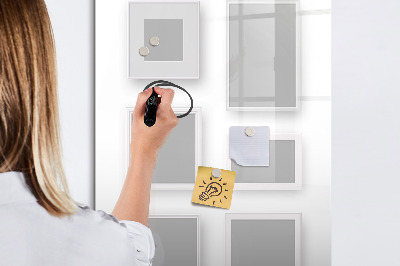 Magnetisch memobord van glas voor aan de muur Fotolijsten