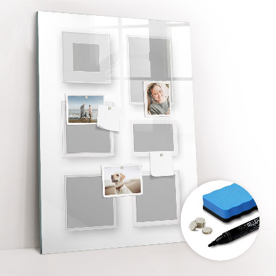 Magnetisch memobord van glas voor aan de muur Fotolijsten