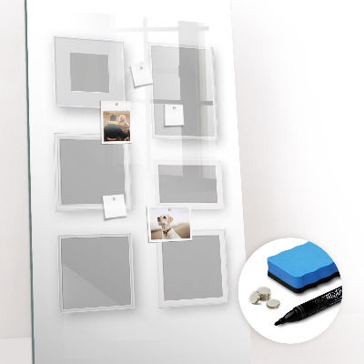 Magnetisch memobord van glas voor aan de muur Fotolijsten