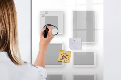 Magnetisch memobord van glas voor aan de muur Fotolijsten