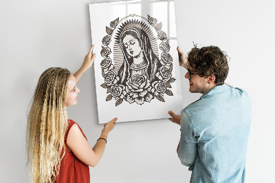 Magnetisch memobord van glas voor aan de muur Maagd van Guadalupe