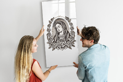 Magnetisch memobord van glas voor aan de muur Maagd van Guadalupe