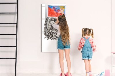 Magnetisch memobord van glas voor aan de muur Maagd van Guadalupe