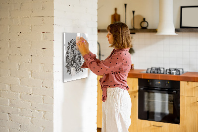Magnetisch memobord van glas voor aan de muur Maagd van Guadalupe