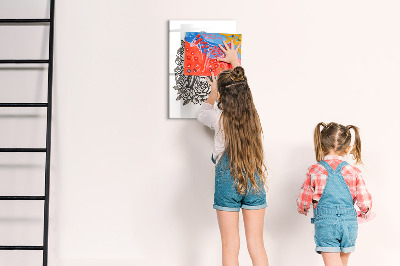 Magnetisch memobord van glas voor aan de muur Maagd van Guadalupe