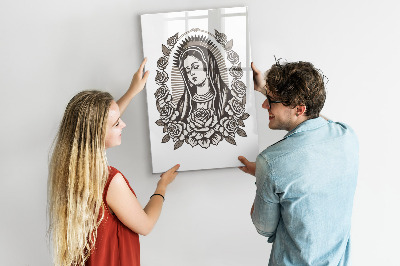 Magnetisch memobord van glas voor aan de muur Maagd van Guadalupe