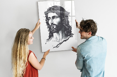 Wandbord van glas magnetisch en uitwisbaar Jezus Christus