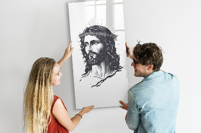 Wandbord van glas magnetisch en uitwisbaar Jezus Christus