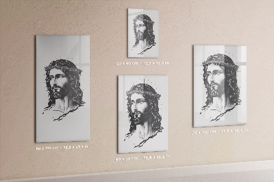 Wandbord van glas magnetisch en uitwisbaar Jezus Christus