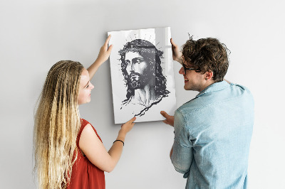 Wandbord van glas magnetisch en uitwisbaar Jezus Christus