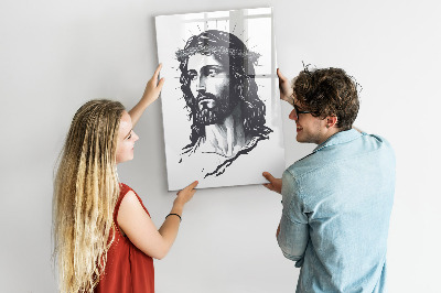 Wandbord van glas magnetisch en uitwisbaar Jezus Christus