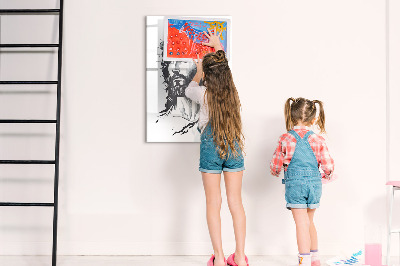 Wandbord van glas magnetisch en uitwisbaar Jezus Christus