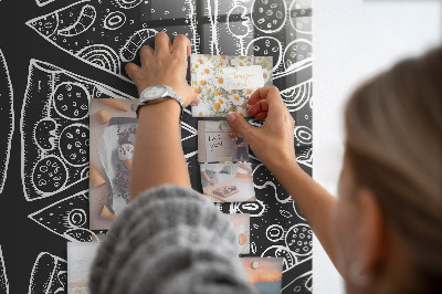 Magneetbord Tekening van een pizza