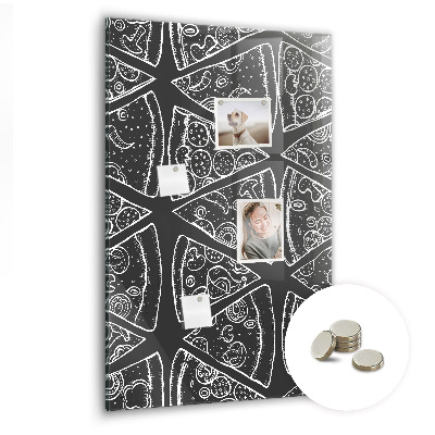 Magneetbord Tekening van een pizza