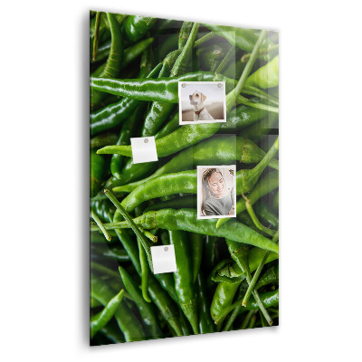 Magneetbord Groene paprika's