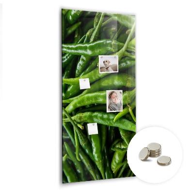 Magneetbord Groene paprika's