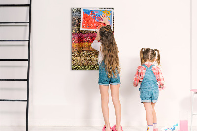 Memo bord Rijen met kruiden