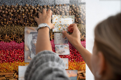 Memo bord Rijen met kruiden