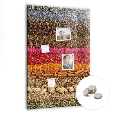 Memo bord Rijen met kruiden