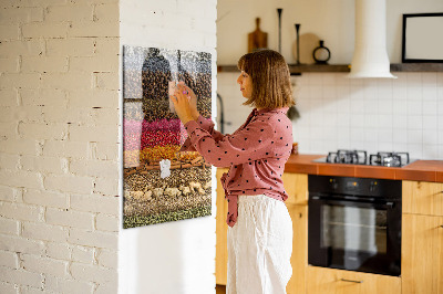 Memo bord Rijen met kruiden