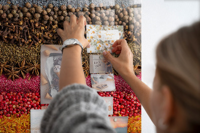 Memo bord Rijen met kruiden