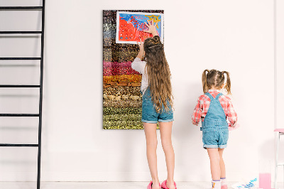 Memo bord Rijen met kruiden